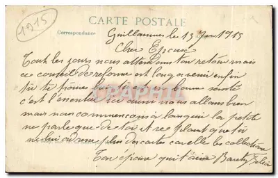 Stara pocztówka Emmanuel Marbeau Biskup Meaux urodzony w Paryżu w 1844 — Rewers