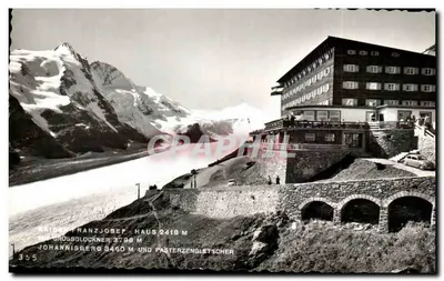 Casa do Imperador Franz Josef 2418 m — montanhas nevadas e glaciar — editor H. Tolliner Bad Gastein