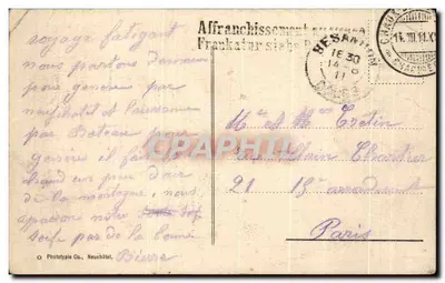 Bacia do Doubs nos Brenets — 4647 — Phototype Co, Neuchâtel — Verso