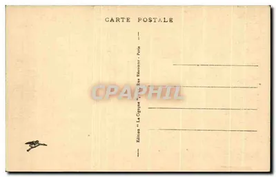 Zamek w COMPIÈGNE — Widok z Parku — Wydawnictwo La Cigogne, Rue Réaumur, Paryż — Rewers