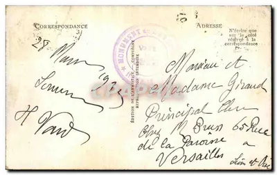 Forêt de Compiègne — Clairière de l'Armistice — Monument du "Malin", par Ed. Brandi — Rewers