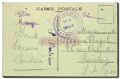 Las Compiègne — Wagon Armistycy — Stół, na którym został podpisany armistycy 11 listopada 1918 — Rewers