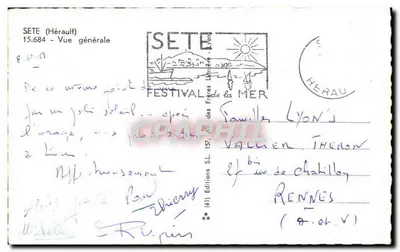 Sete (Hérault) — Widok ogólny — Wydawnictwo Braci Lyon's — Rewers