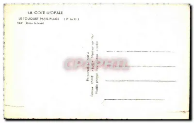 A Costa da Esmeralda — Le Touquet-Paris-Plage — Na floresta — Edições D'ART, Montreuil-sur-Mer — Verso