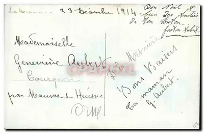 Arranjo de hortência e pivoines em um sapato — Felicitações de Natal — Furia 888 — Verso