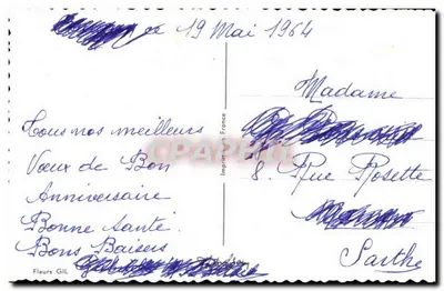 Róże — Urodziny — Fleurs GIL — Rewers