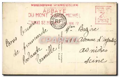 Abdij van Mont-Saint-Michel — Grand Degré (Binnenkant) — Editeurs van de Historische Monumenten, n°11 — Achterkant