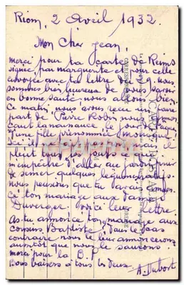 Igreja de Mozac - Capitel (século XII) — Litografia Soisson, Riom - Cliché Fourgoos (63) — Verso