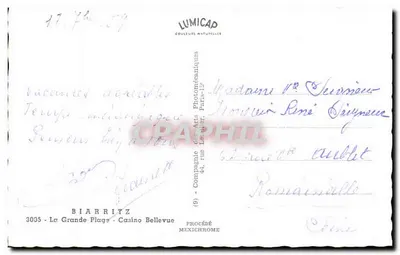 Biarritz — La Grande Plage e il Casinò Bellevue — Lumicap — Verso