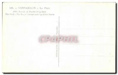 Versailles — Avenida Real e Piscina de Apolo — Éditions d'Art Girard Versailles n°131 — Verso
