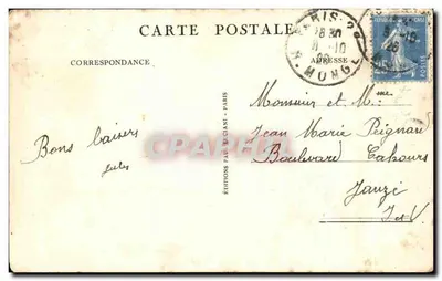 Paryż — Wieża Eiffla z Trocadéro — Éditions Paul Dugiani — Rewers