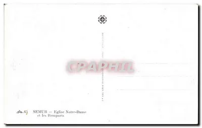 Semur — Katedra Najświętszej Maryi Panny i Zamek — Wydawca: Les Abris Photomécaniques — Rewers
