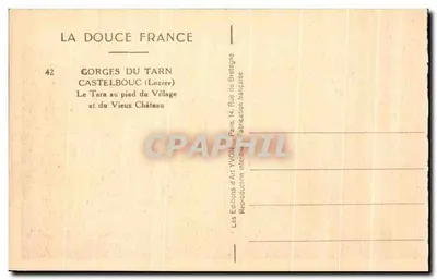 Gorges do Tarn — Castelbouc (Lozère) — Les Éditions d'Art YVON, Paris — Verso