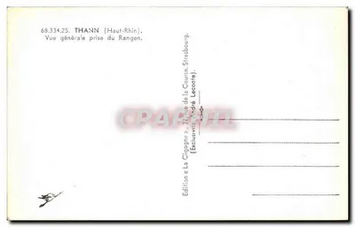 THANN (Haut-Rhin) — Ogólny widok z Rangen — Wydawnictwo «La Cigogne» — Rewers