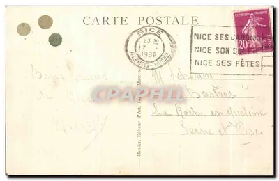 Nice — La Jetée-Promenade — éditeur Munier, n° 138 — Verso