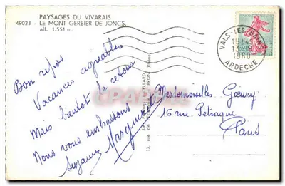 Mont Gerbier de Joncs — paisagens do Vivarais — editor Les Éditions de l'Écomonture — Verso