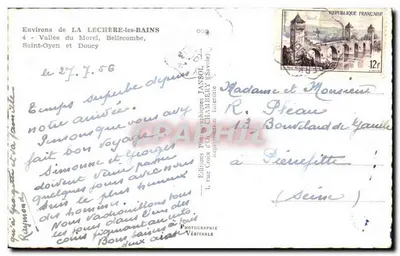 Wąwóz Morelu i Doucy — Otoczenie LA LÉCHÈRE-LES-BAINS — Fotografia TANSOL — Rewers