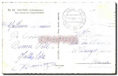 Trier (Niemcy) — Ruiny amfiteatru — CAPABU, Strasbourg — Rewers
