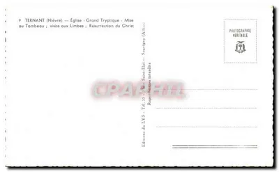Ternant (Nièvre) — Igreja — Grande Triptoque — Mise ao Túmulo ; Visita aos Limbos ; Ressurreição de Cristo — Verso