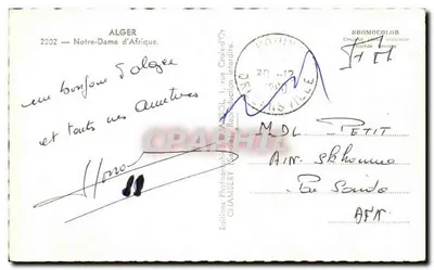 Notre-Dame d'Afrique — Algier — Wydawnictwo Jansol, n°2202 — Rewers