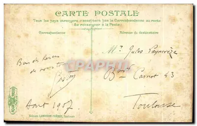 Luchon — Wioska Saint-Aventin i lodowce Gourcs Blancs — Wydawnictwo Labouche Frères, nr 2772 — Rewers