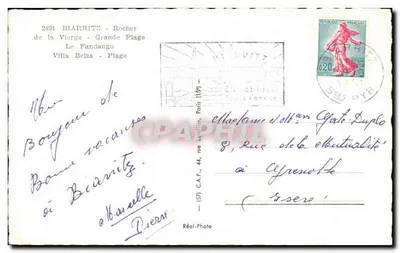 Biarritz — widok panoramiczny i tancerze — Réal-Photo — Rewers