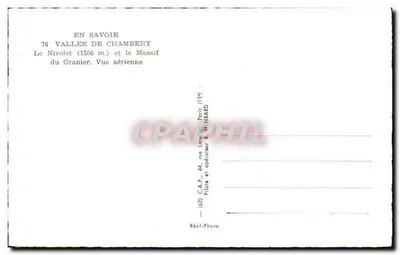 Le Nivolet (1556 m) i Massif du Granier — Widok z powietrza — C.A.P. Paryż — Rewers