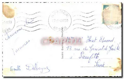 Chamonix y el Brévent — vista aérea — Société Graphique Neuchâtel n°189 — Reverso