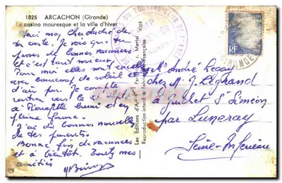 Kasyno mauryjskie i miasto zimowe — Arcachon — Wydawnictwo Art Interieure — Rewers