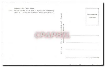Croix de St-Nicolas de Véroce — Aiguille de Bionnassay — Éditions EDY — Verso