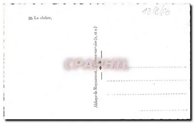 Ainiers-sur-Jise — Widok klasztoru — Klasztor Royaumont — Rewers