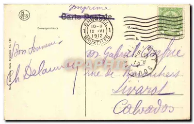 Bruxelas — Igreja de Santa Gudula — Nels, Série Bruxelas No. 126 — Verso