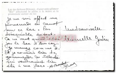 Lago dei Settons (Nièvre) — Canotto a scivolo automatico "Bee" che effettua la passeggiata intorno al lago — Cim — Verso