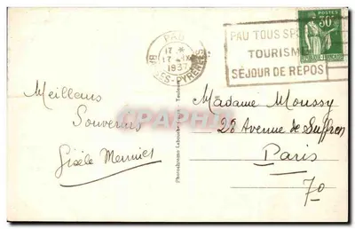 Pau - O Castelo de Henrique IV — As Altas-Pirineus, n°681, Photchromo Laboucher — Verso