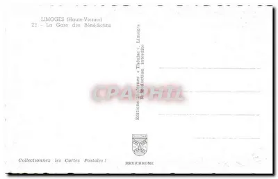 Limoges (Haute-Vienne) — Stacja Benedyktynów — Wydawnictwo Théo Jac — Rewers