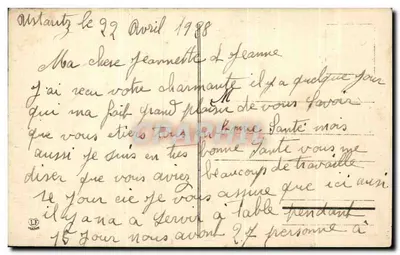 Biarritz - Most i skała Niepokalanej Panny — Fototypia Labeuche Frères, seria C.7 — Rewers