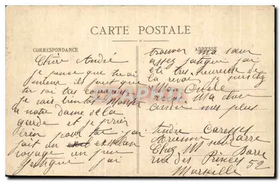 Marseille — Praça da Bolsa — Editor EL, n° 105 — Verso