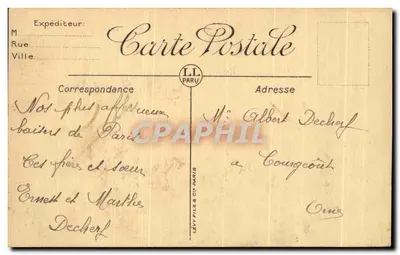 Paris — Colunatas do Louvre — LL 305 — Verso