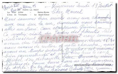 Paris — Eiffelturm, Notre-Dame, Triumphbogen, Sacré-Cœur — Chantai — Rückseite