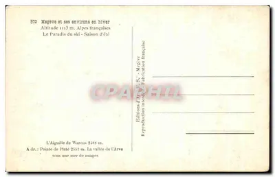 Megève e dintorni in inverno — Altitudine 1113 m. Alpi francesi — Edizioni Interdite, n° 572 — Verso