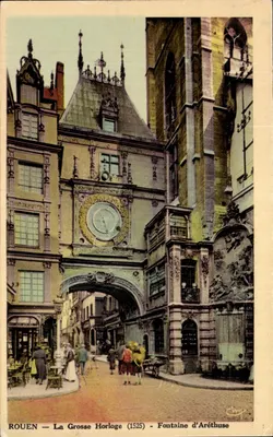 Rouen — La Grosse Horloge (1525) — Fontaine d'Aréthuse