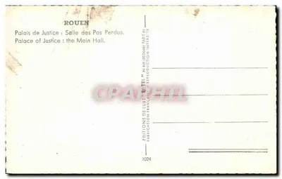 Rouen — Pałac Sądowy: Sala Pas Perdus — Estel — Rewers