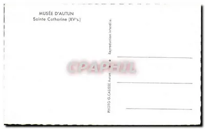 Santa Catarina — estátua do século XV — Museu de Autun — Verso