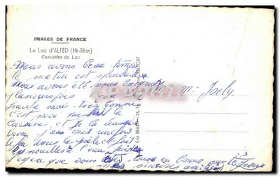 Cascades du Lac — Le Lac d'Alfed (Haut-Rhin) — Éditeur : Images de France — Verso