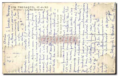 Les Rochers du Roi Graillon — Tregastel (Côte-d'Armor) — Éditions d'Art 'VON' n°279 — Rewers