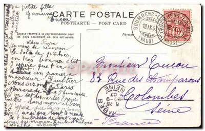 Lodowiec Trient i Zęby Południa — Widok z Rocher de Naye — P.N.244 — Rewers
