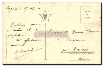 Manhã de Primavera — cena florestal com figuras — editor F. Ghio - Paris, n° 103 — Verso