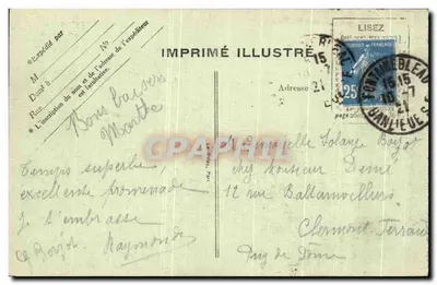 Pałac FONTAINEBLEAU — Basen Kaskad — wyd. Siron nr 574 — Rewers