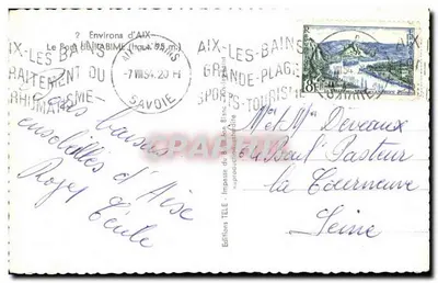 Most Rhôme — Aix-les-Bains — Wydawnictwo TELÉ — Rewers
