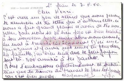 Orléans — Souvenir d'Orléans — Uitgever EGO — Achterkant